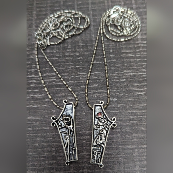 Jack Skellington and Sally Valentine's Day Necklace Set, NWOT - Picture 2 of 4